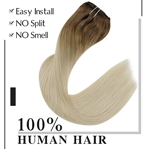 לחסוך יותר לקנות יחד [18 אינץ 3/8/613 קליפ בתוספות שיער + 8/60 קוקו שיער הרחבות] שיער טבעי